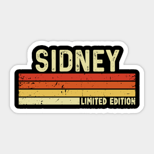 Sidney Name Vintage Retro Limited Edition Gift Sticker